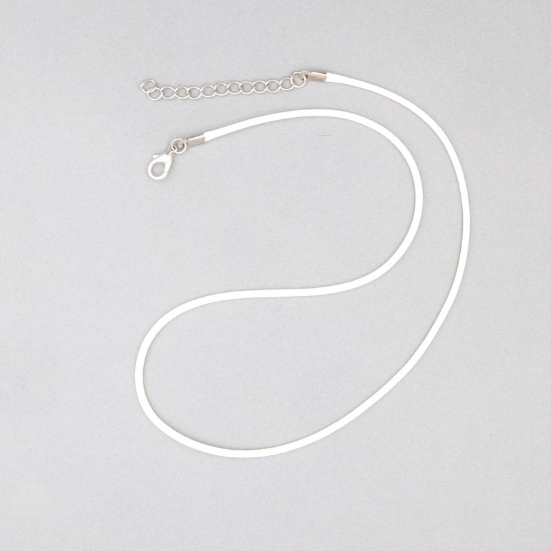 Necklace base / waxed string / cream 40 + 5cm / 2mm 1pc BAZN31