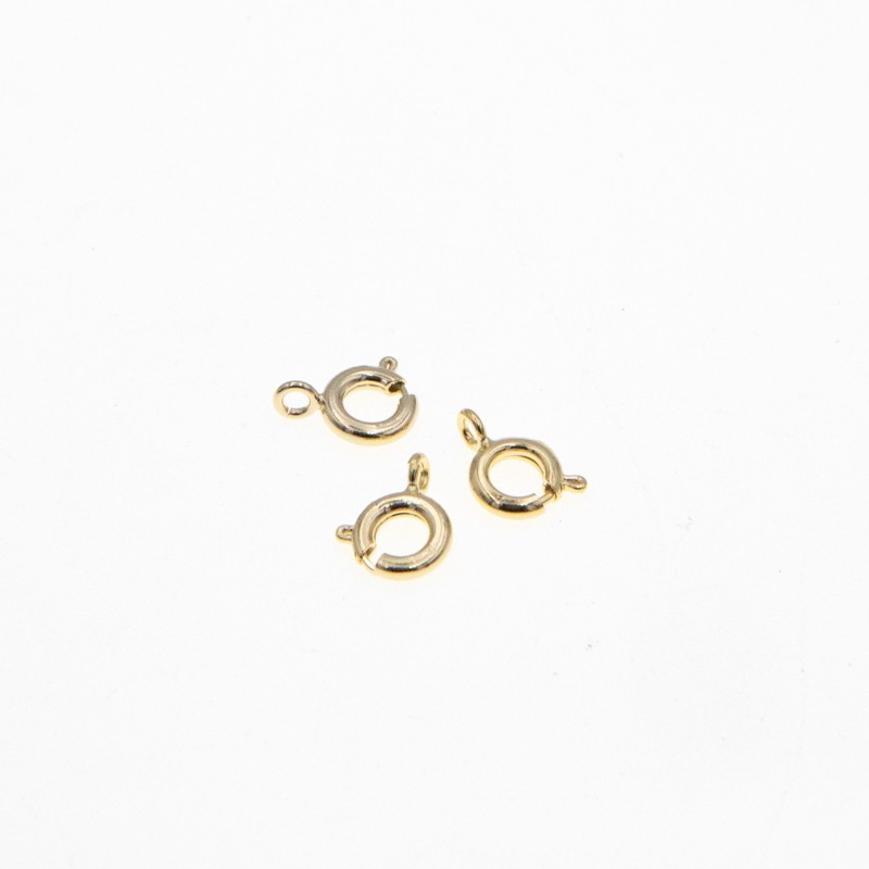 Clasps federing / surgical steel / gold-plated 6mm 1pc ASS286KG