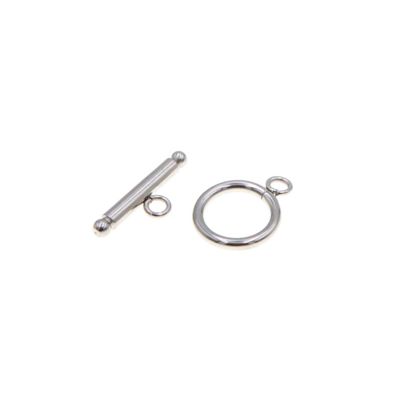 Two-piece toggle clasp / surgical steel 14mm 1pc ASS288