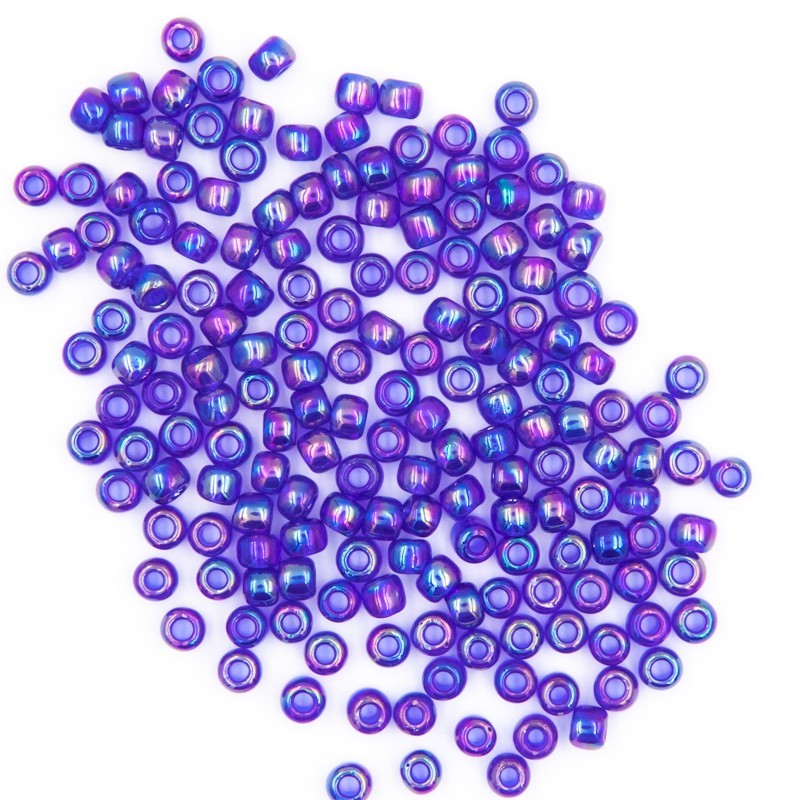Beads Toho / round 6/0 / transparent-rainbow cobalt 10g / TOTR06-87