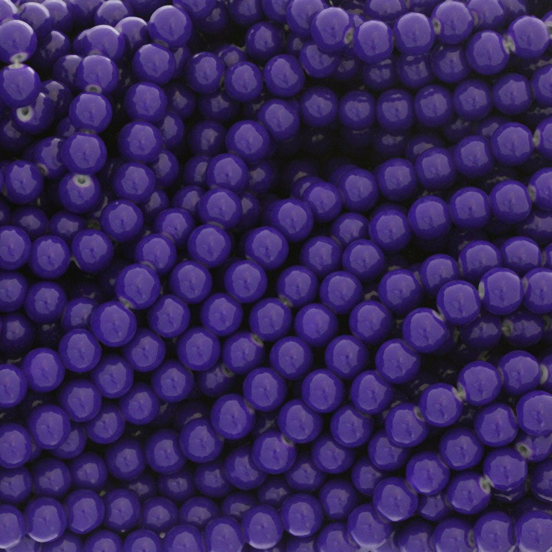 Cobalt Milky beads / 6mm beads / 146 pieces SZTP0652