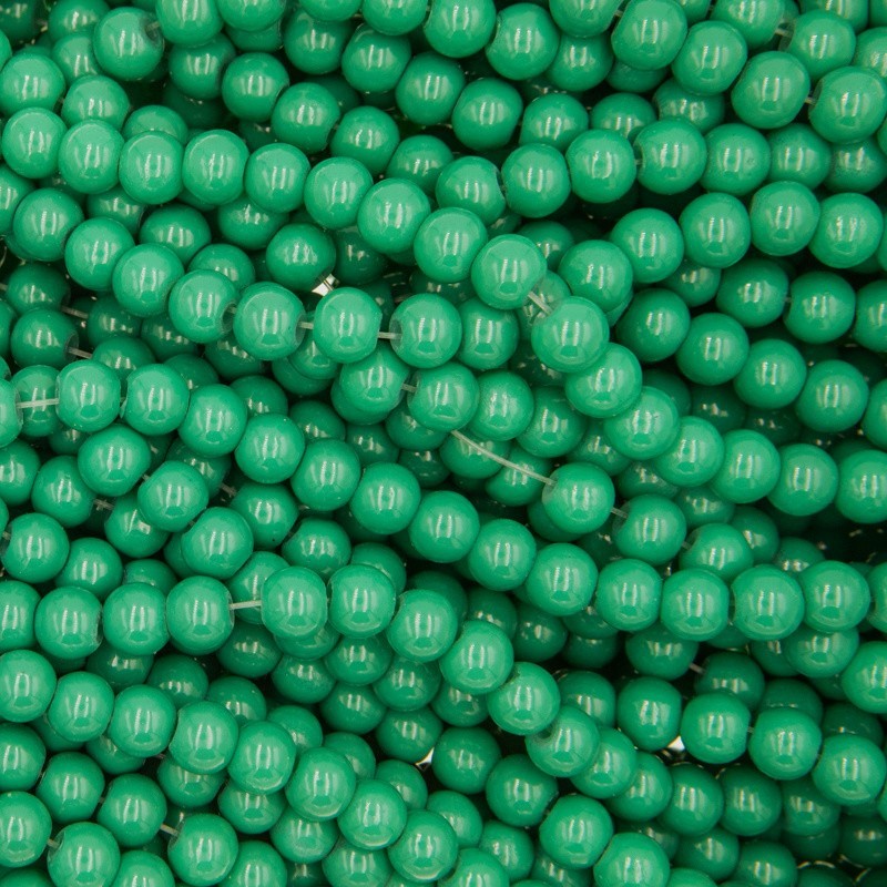 Milky beads / dark green / 8mm beads 108 pieces SZTP0810