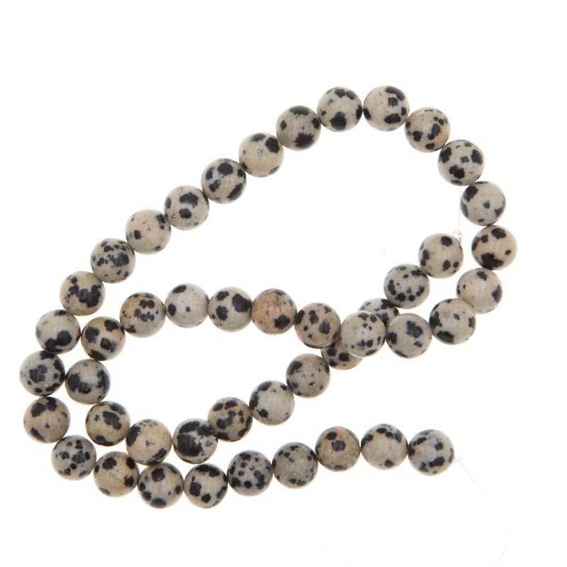 Dalmatian jasper / 8mm beads / approx. 44pcs / rope KAJSPD08