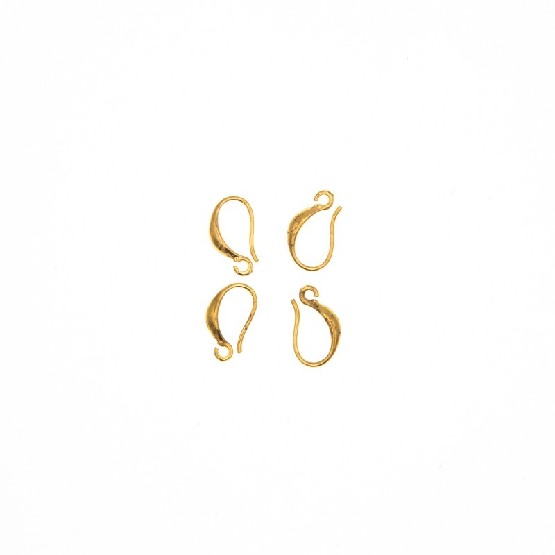 Earwires with a loop to hang / gold 13x8mm / II QUALITY 4 pcs BIG13KG