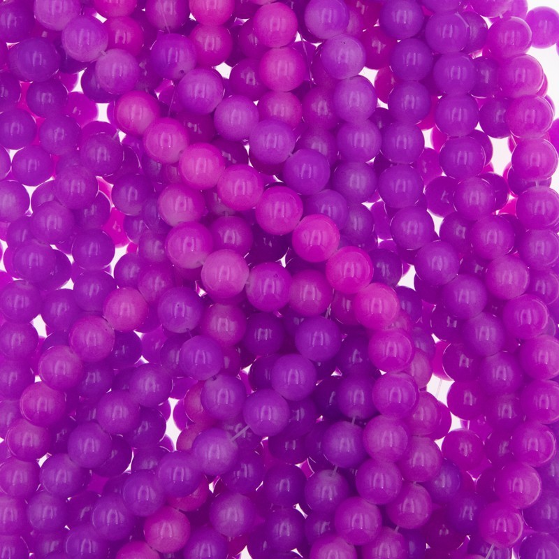 Dyed quartz beads 10mm balls juicy purple 80pcs KAKWR1010