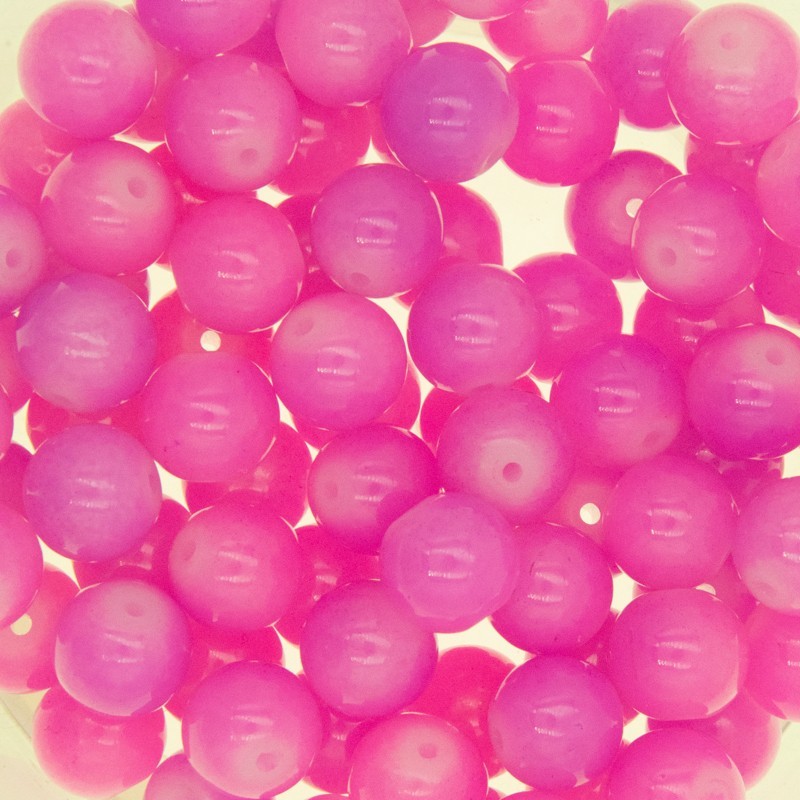 Dyed quartz beads / pink-purple non-uniform / 10mm balls 80pcs KAKWR1019