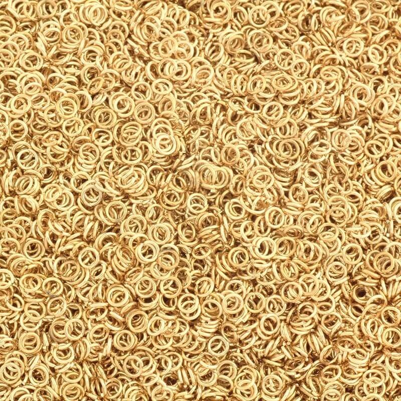 Cut assembly rings / surgical steel / gold 3.5x0.5mm 100pcs SMKSC03505KG