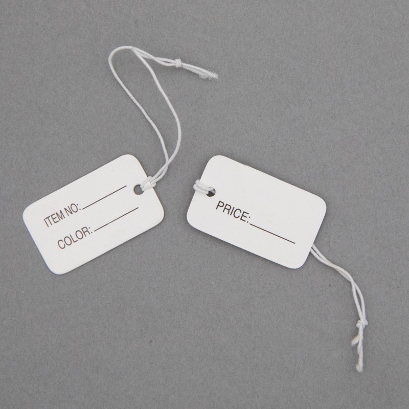 Labels / price tags with an elastic band for jewelry / 25x15mm / 100pcs NMETKS