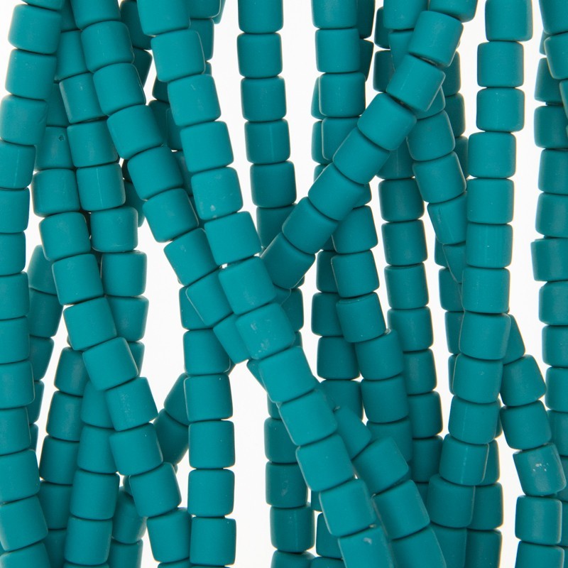 Katsuki beads / sea green / rollers 6x6mm / rope 40cm / MOWA06070