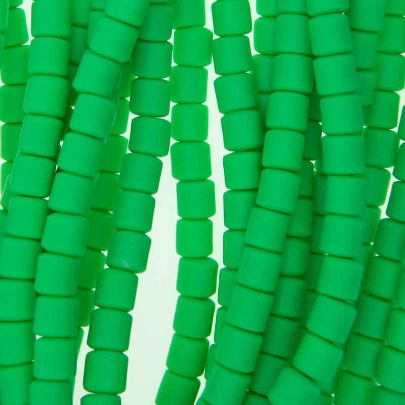 Katsuki beads / green peas / rollers 6x6mm / rope 40cm / MOWA06072