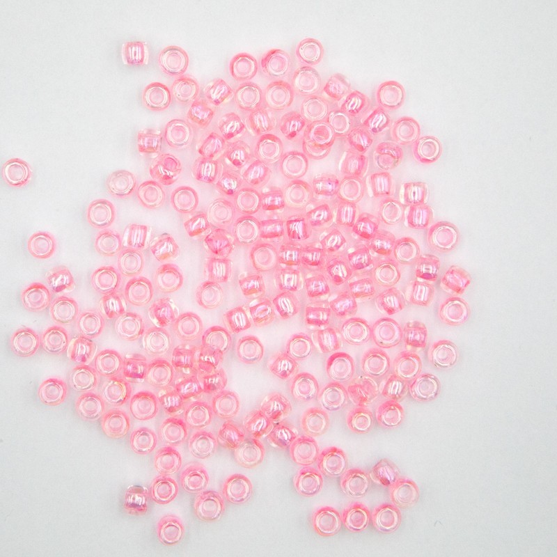 Beads Toho / round 6/0 / transparent-rainbow ballerina pink 10g / TOTR06-171D