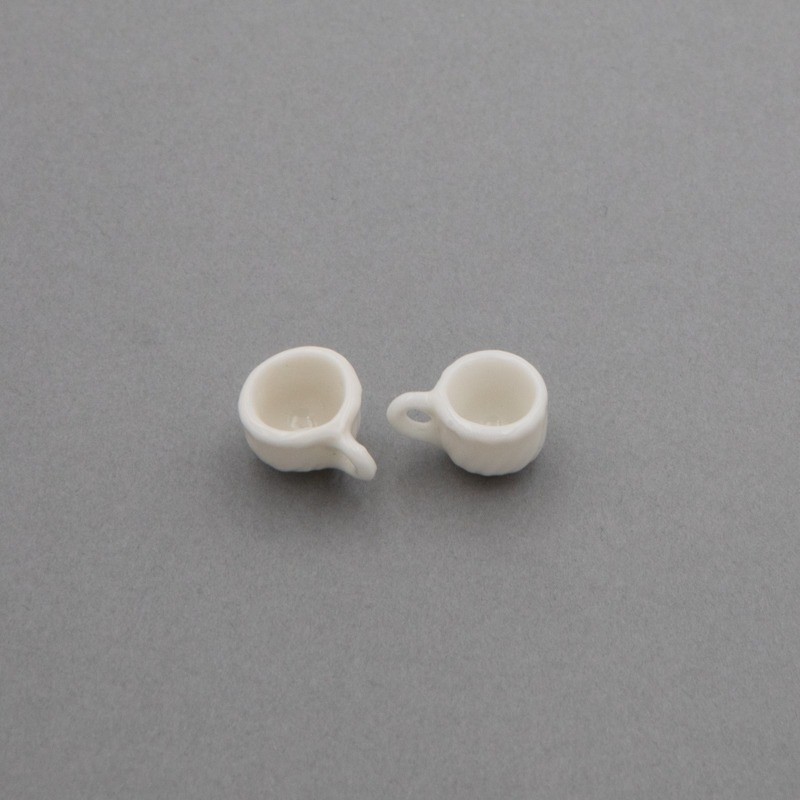 Ceramic / miniature white cup 9mm 1pc CNA009