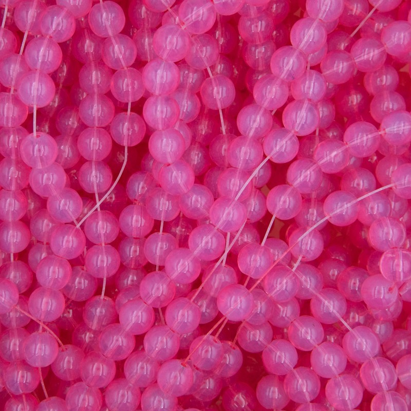 Opaline beads / 8mm beads / pink / 100 pieces SZTO0805