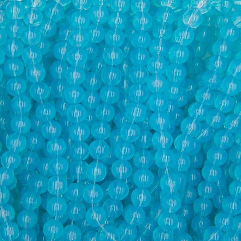Opaline beads / 8mm beads / light blue / 100 pieces SZTO0809