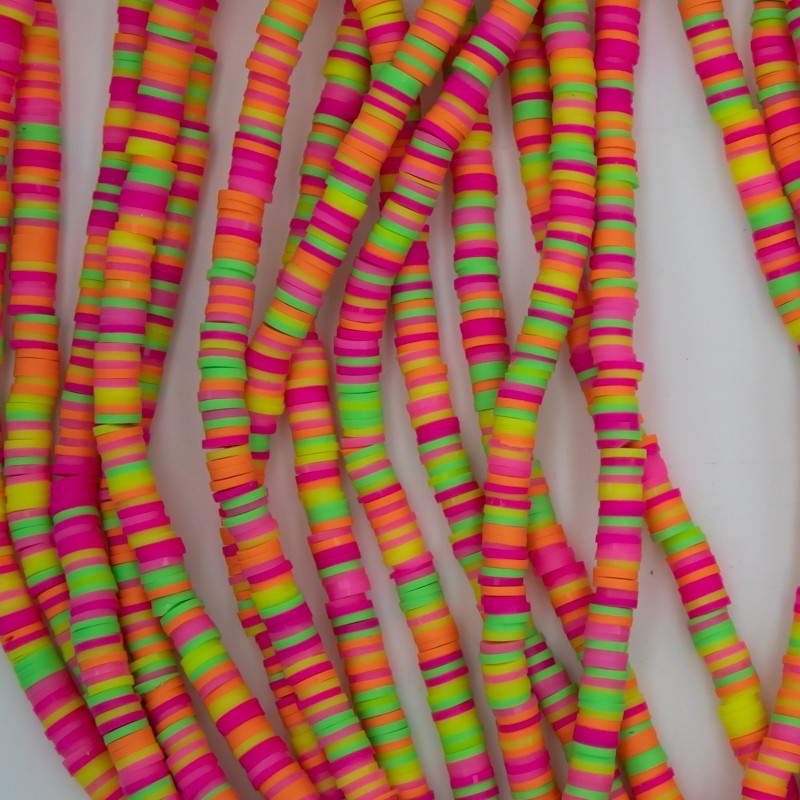 Katsuki beads / Stripes / Suva / 6mm discs / 40cm rope / MOKA06236