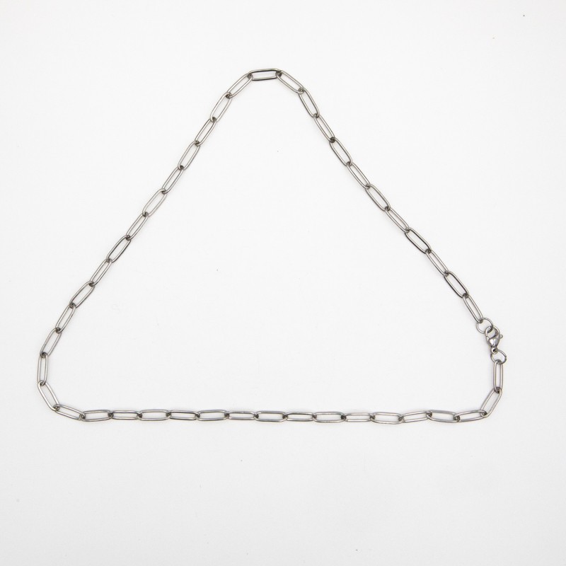 Chain of large eyelets 4x12mm / 45cm ready with a clasp / LLSCHG13 surgical steel