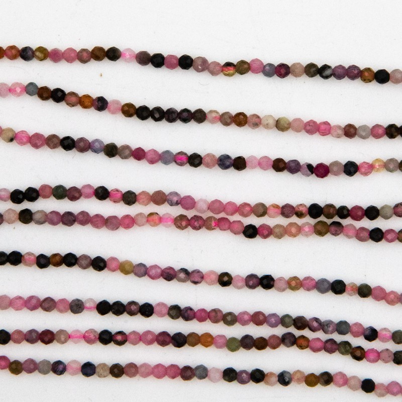 Tourmaline / beads faceted approx. 2mm / 170 pcs KATRF02