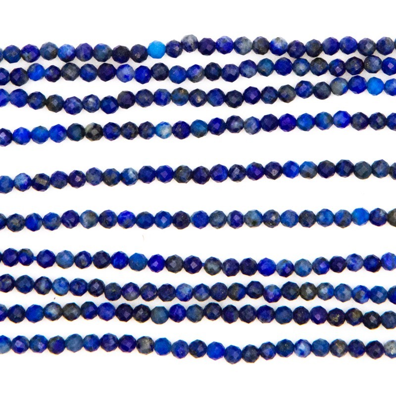 Koraliki Lapis Lazuli/ kulki fasetowane 2mm 160szt / sznur KALAF0201