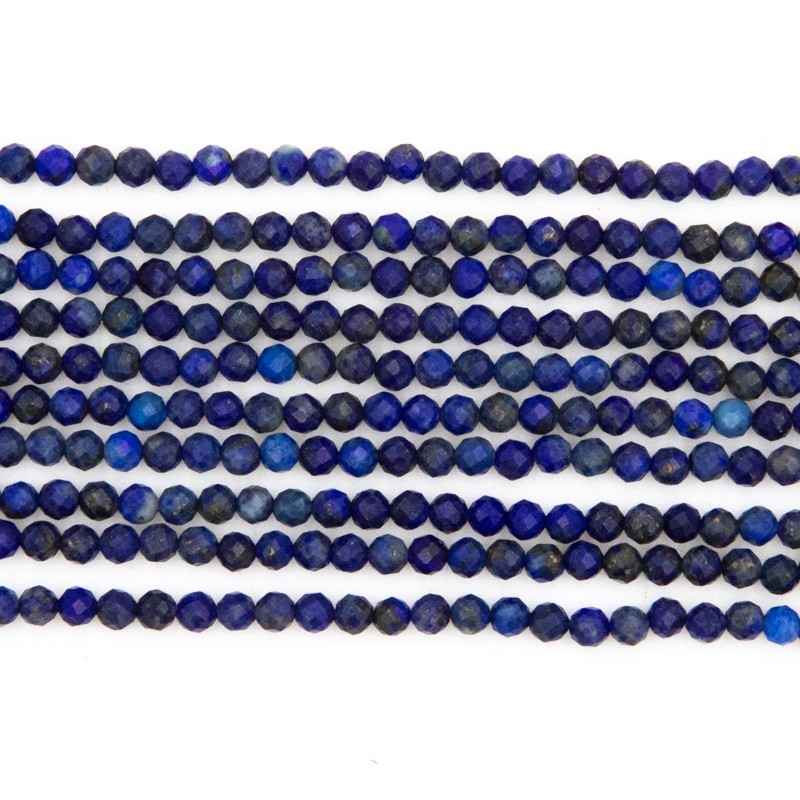 Koraliki Lapis Lazuli/ kulki fasetowane 3mm 115szt / sznur KALAF03