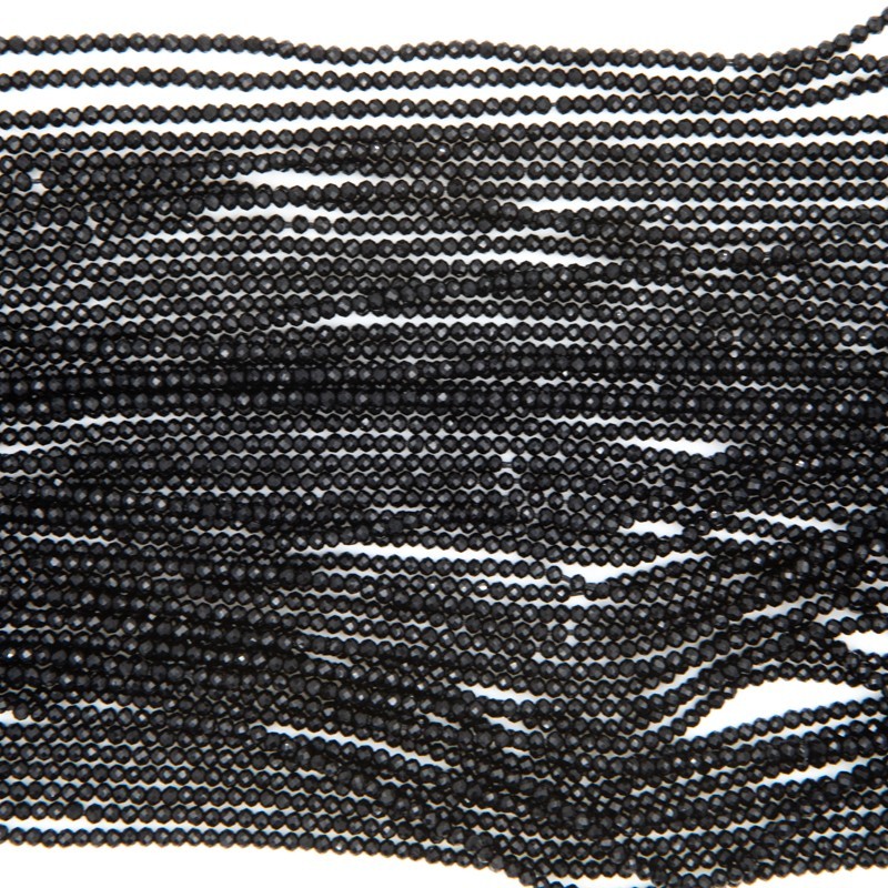 Koraliki czarny spinel/ kulki fasetowane 2mm/ ok. 190sztuk KASBF0201