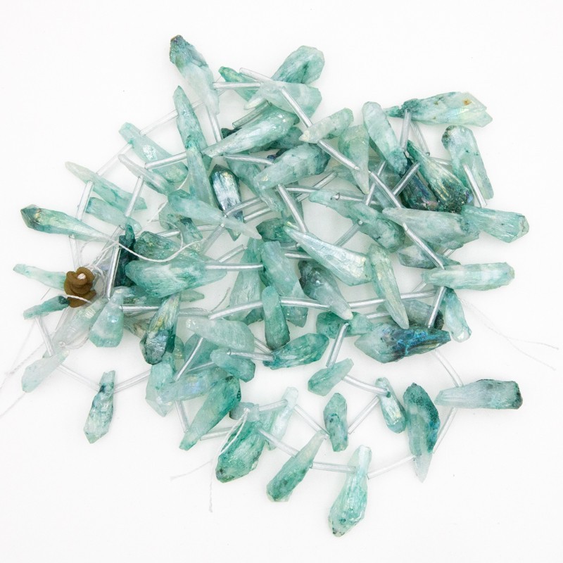 Mint quartz / pendants drops 29-35mm 1pc KAKR110A