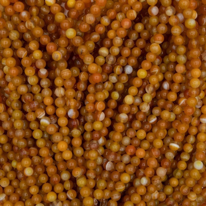 Honey agate beads 6mm beads 63pcs (string) KAAG0625