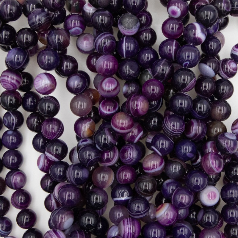 Purple agate beads 12mm balls / 2pcs KAAG1208