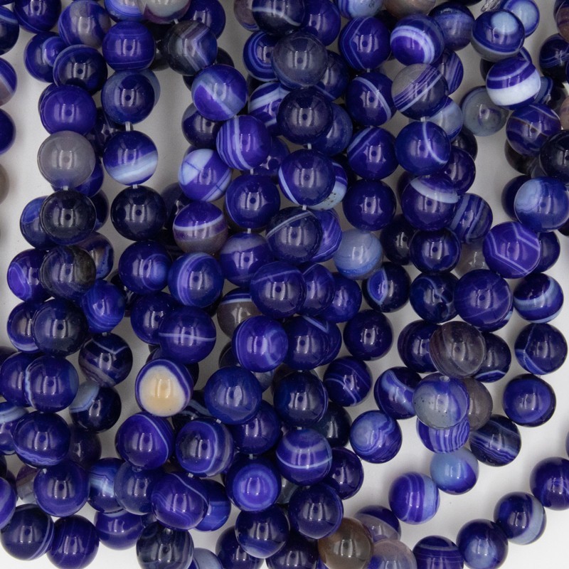 Beads agate navy blue balls 12mm / 2pcs KAAG1211