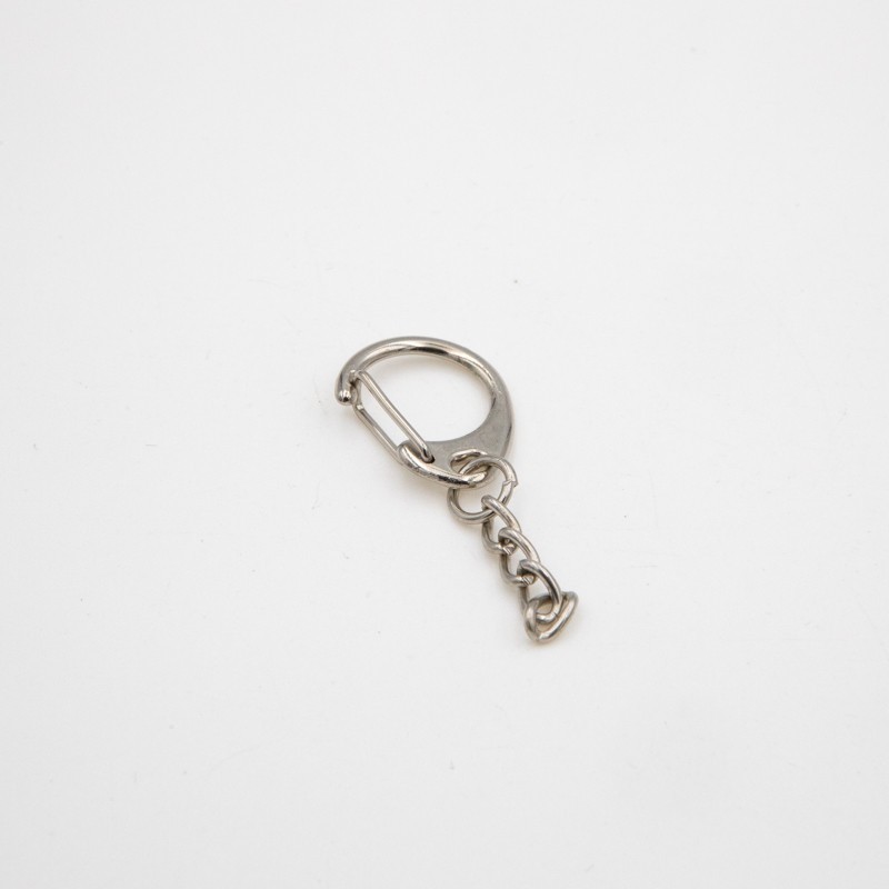 Clasp of the keychain carabiner with a strong chain / platinum 2pcs 18x23mm ZAPBRK73