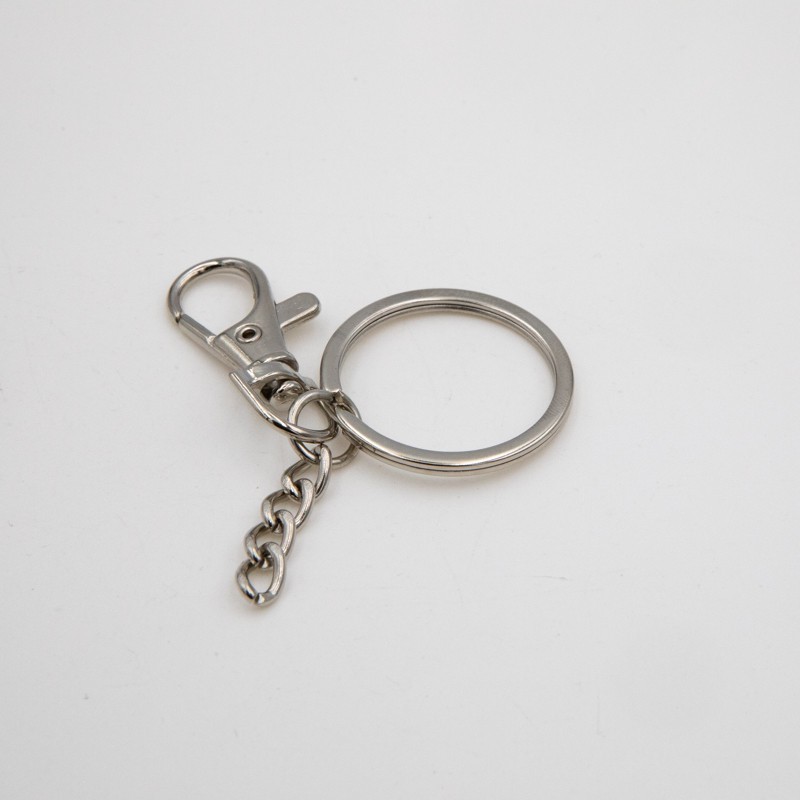 Clasps for a pendant with a carabiner platinum / 1 pc 32x70mm ZAPBRK77