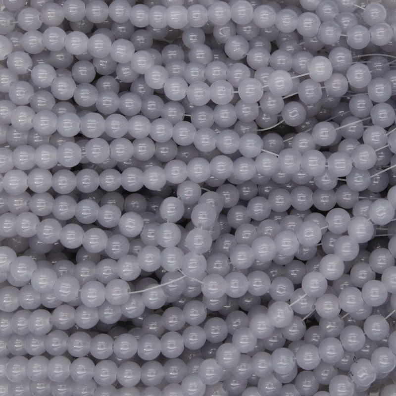Pastels beads / 10mm glass balls / light gray / 100pcs SZPS1009