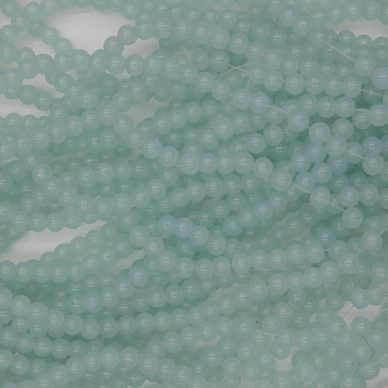 Pastels beads / 8mm glass beads / light mint / 104 pieces SZPS0849