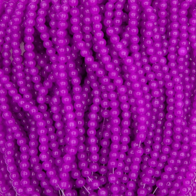 Pastels beads / 4mm glass balls / bishop's violet / 200 pieces SZPS0445