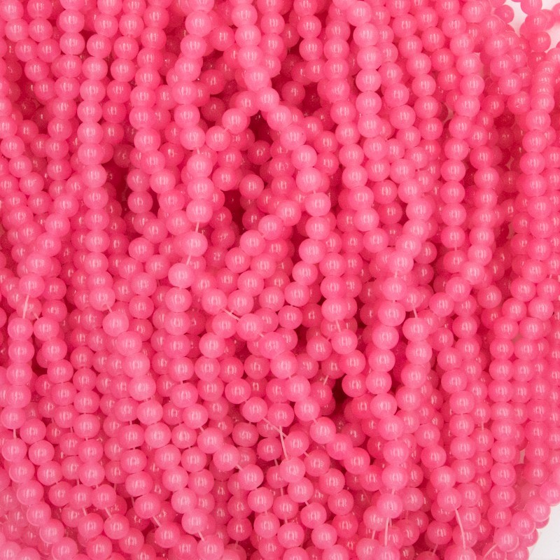 Pastels beads / 6mm glass balls / beautiful pink / 140 pieces SZPS0649
