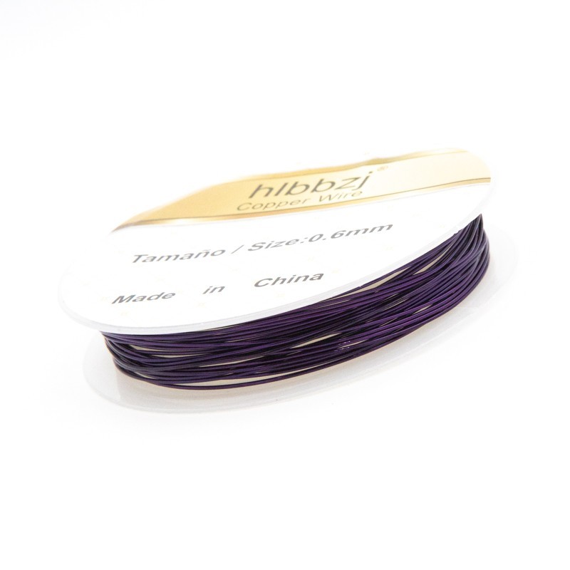 Jewelery wire 0.6 mm purple 4 [m] (spool) DR06FI