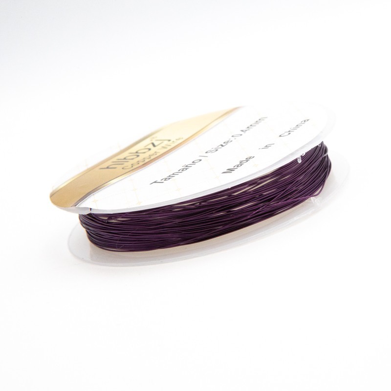 Jewelery wire 0.4mm pink purple / 9 [m] (spool) DR04FI