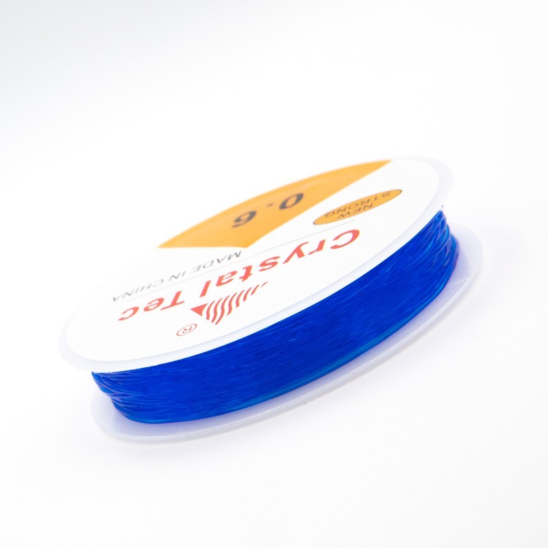 Silicone jewelry rubber 0.6mm / blue 10m / spool GS0613