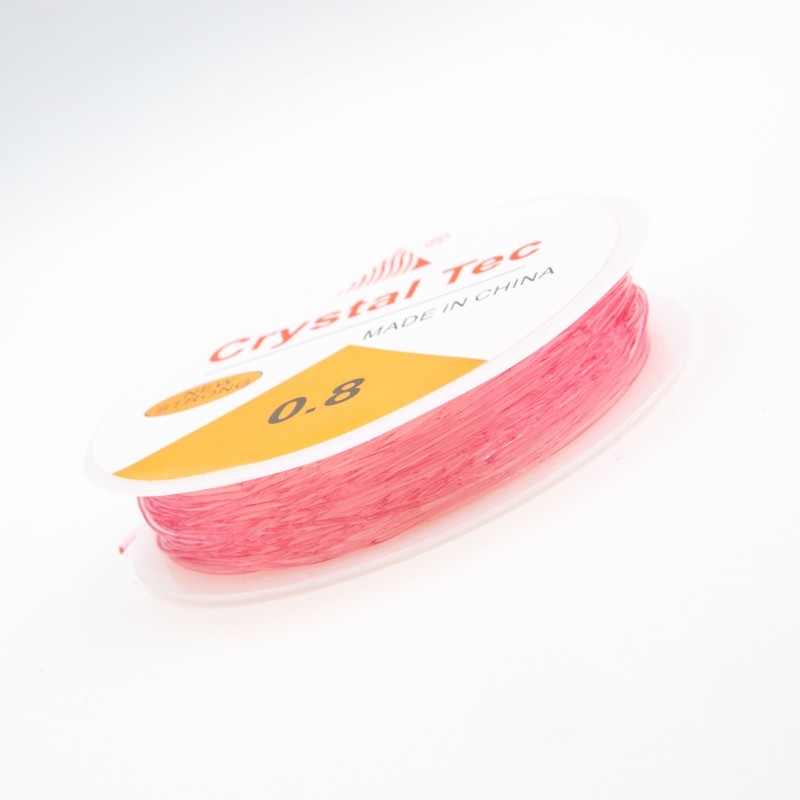 Rubber for bracelets silicone 5m pink 0.8mm 1pc GS0800JR