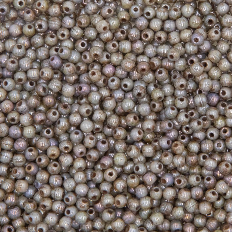 Czech beads / smooth balls 2mm / luster-opaque green 50pcs / SZGBKG02-KO-LN02010
