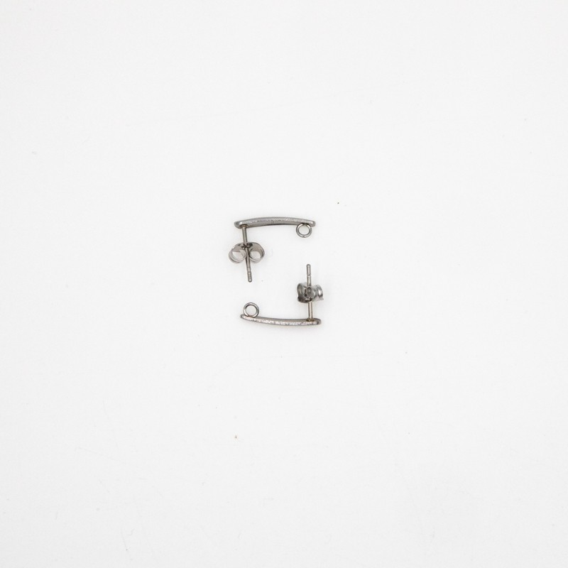 Decorative pins with eyelet surgical steel 12x15x3mm 2pcs BKSCH04
