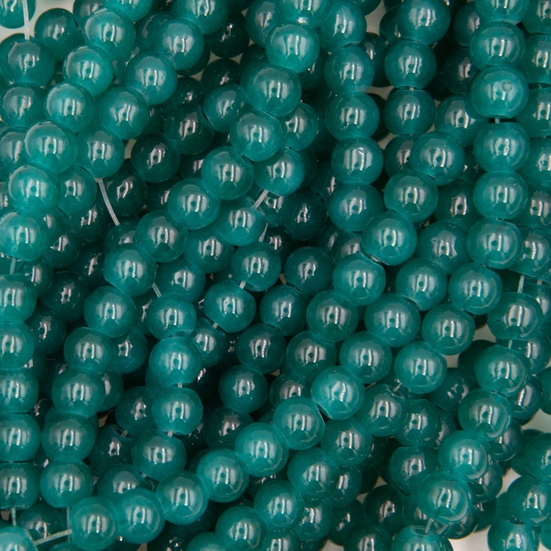 Pastels beads / 8mm beads / sea turquoise / 104 pieces SZPS0861