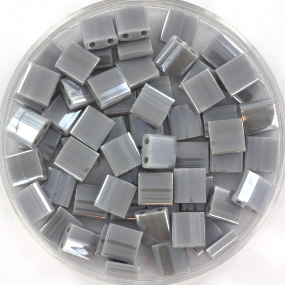 Miyuki Tila 5mm beads / opaque luster gray 5g / MITL5-443