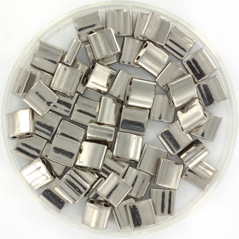 Miyuki Tila 5mm beads / plated nickel 5g / MITL5-190