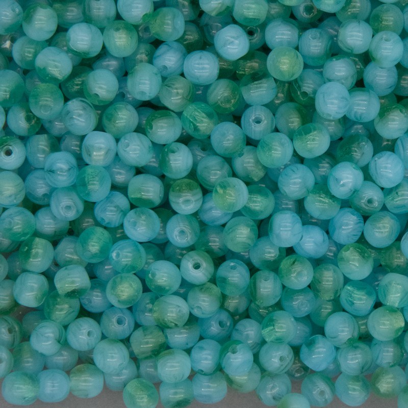 Czech beads / 4mm beads / bali / blue / 5g / approx. 50pcs / SZGBKG04A002
