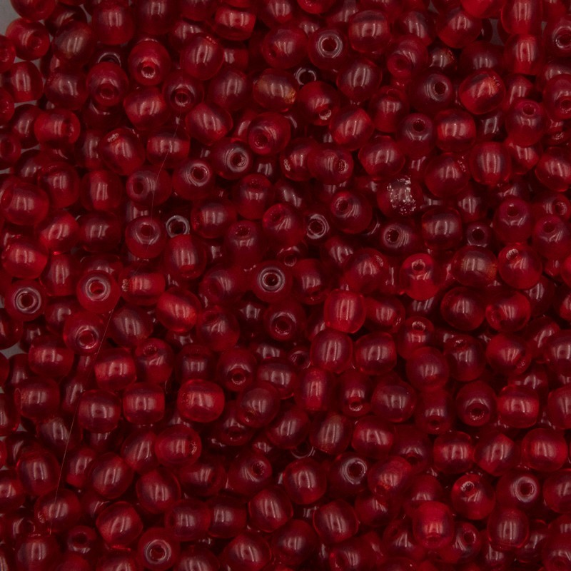 Czech beads / 4mm beads / red / 5g / approx. 75pcs / SZGBKG04A003