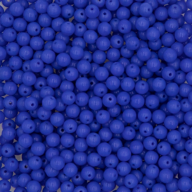 Czech beads / 4mm beads / blue opaque / 5g / approx. 55pcs / SZGBKG04A017