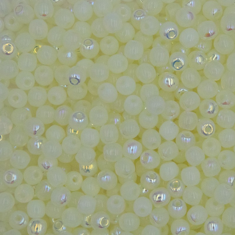Czech beads / 4mm beads / lemon AB / 5g / approx. 60pcs / SZGBKG04A025