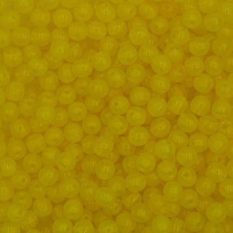 Koraliki Czeskie/ kulki 4mm/ yellow opal/ 5g/ok. 50szt/ SZGBKG04A026