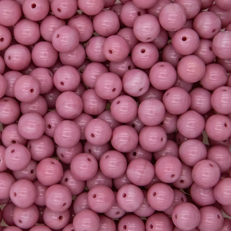 Czech beads / 6mm beads / milky pink opaque / 25pcs / SZGBKG06A049