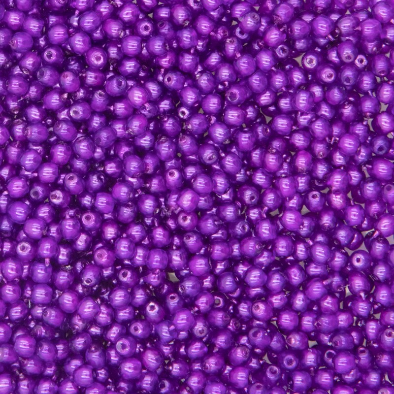 Czech beads / 3mm balls / transparent pearl-violet / 2g / about 55pcs / SZGBKG03-KO-63294CR